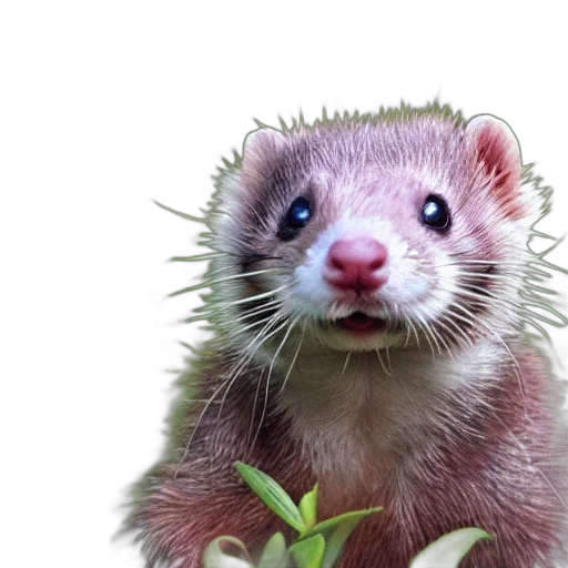 animal, creature, photorealistic, 3d render, ferret transparent PNG cut-out