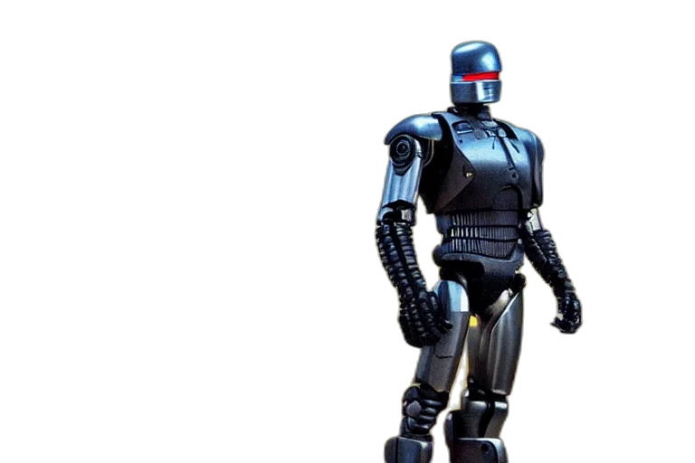 robot, 3d render, concept art, cyberpunk, pixel art, robocop, fantasy, painting transparent PNG cut-out