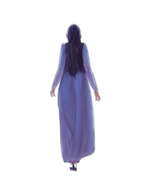 dress, concept art, 3d render, photorealistic, vaporwave, blue, pastel, infinitely transparent PNG cut-out