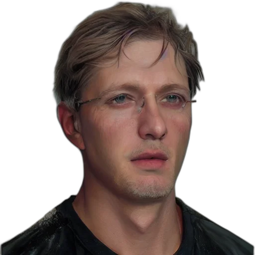 face, staff, jacket, hair transparent PNG cut-out