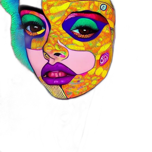 mask, face, crown, watercolor transparent PNG cut-out