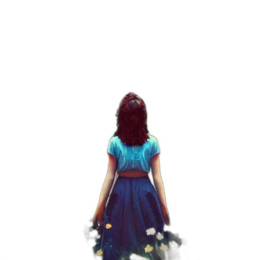 dress, crown, flower, creature transparent PNG cut-out