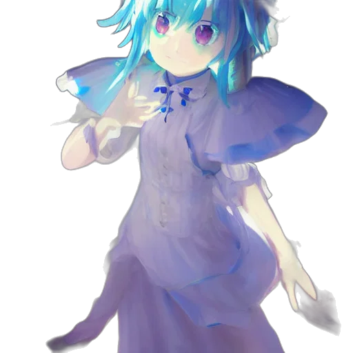 dress, creature, flower, staff transparent PNG cut-out