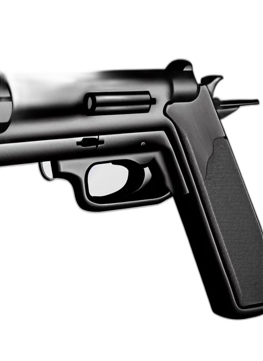 weapon, photorealistic, 3d render, gun, concept, art, hyperrealistic transparent PNG cut-out