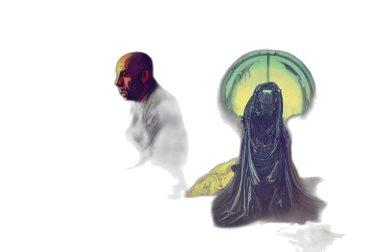 concept art, fantasy art, watercolor, comic book art, outer space, dark, green, joe transparent PNG cut-out