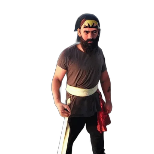 sword, staff, weapon, mask, 3d render, concept art, fantasy art, cartoon transparent PNG cut-out