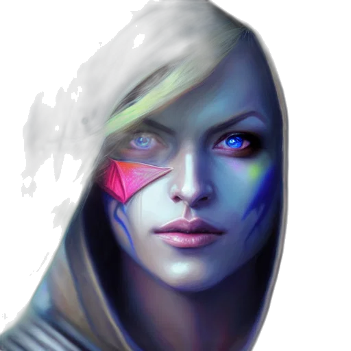 face, mask, robot, staff, cyberpunk, fantasy art, concept art, photorealistic transparent PNG cut-out