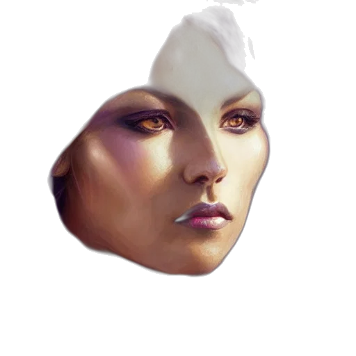 face, mask, crown, hat, photorealistic, concept art, fantasy art, 3d render transparent PNG cut-out
