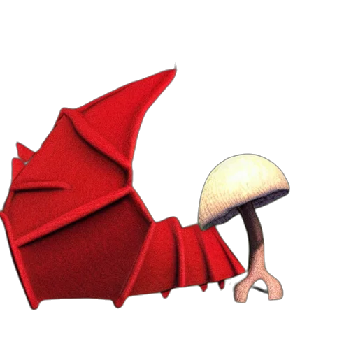 hat, umbrella, dragon, mask, 3d render, concept art, fantasy art, pixel art transparent PNG cut-out