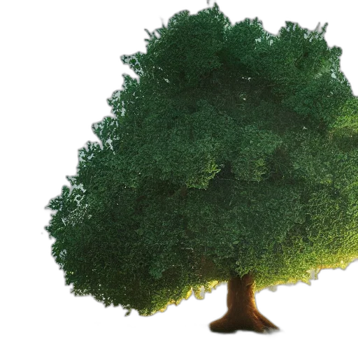 tree, crown, hair, hat, 3d render, photorealistic, concept art, forest transparent PNG cut-out