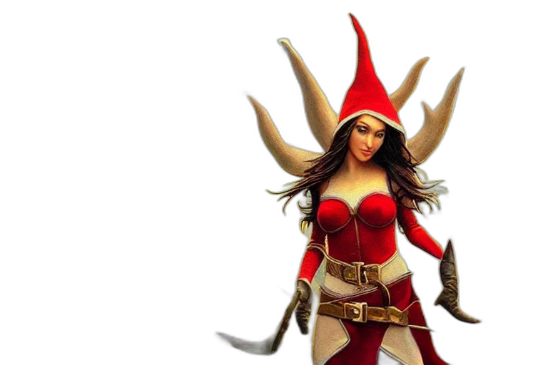 hat, fantasy art, concept art, 3d render, comic book art, elf, fantasy, painting transparent PNG cut-out