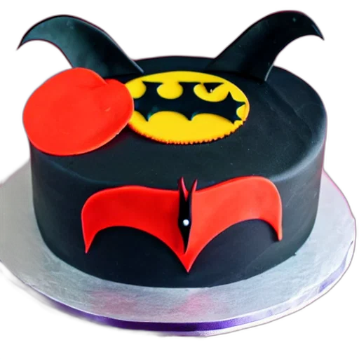 3d render, bat, birthday, cake, girls transparent PNG cut-out