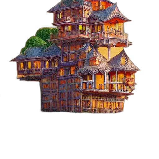building, furniture, tree, crown transparent PNG cut-out