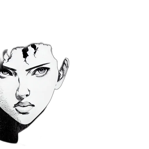 face, mask, crown, jewelry, comic book art, concept art, cyberpunk, cartoon transparent PNG cut-out