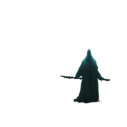 staff, sword, creature, mask, concept art, 3d render, pixel art, fantasy art transparent PNG cut-out