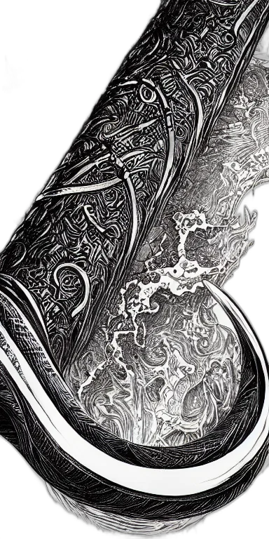 sword, jewelry, crown, weapon, pencil sketch, photorealistic, comic book art, concept art transparent PNG cut-out
