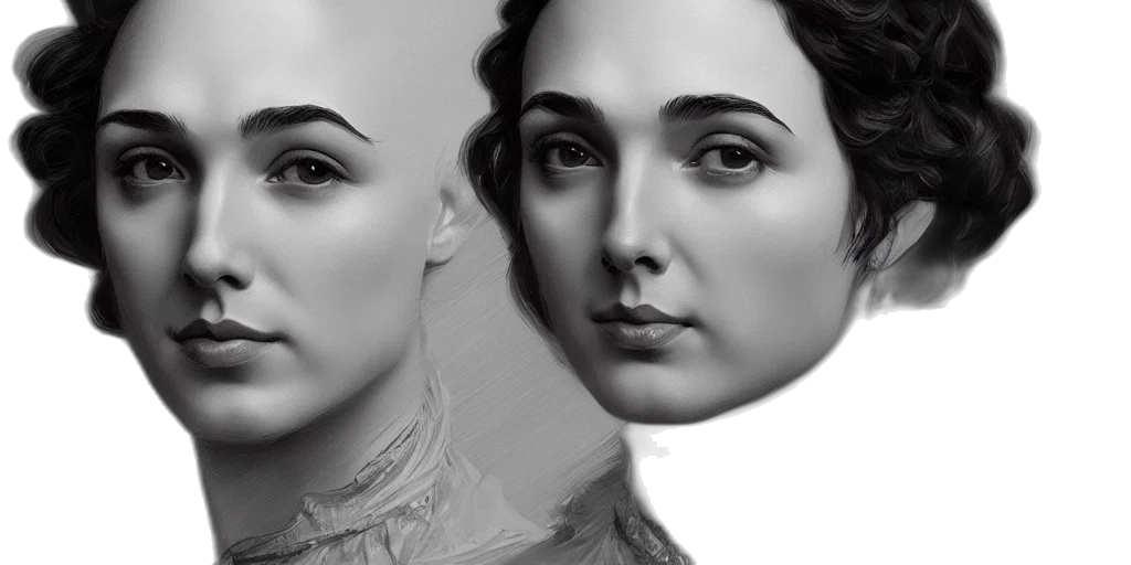 face, photorealistic, oil painting, concept art transparent PNG cut-out