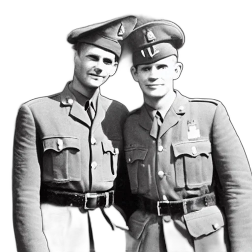 staff, jacket, hat, professional, photograph, two, handsome, young transparent PNG cut-out