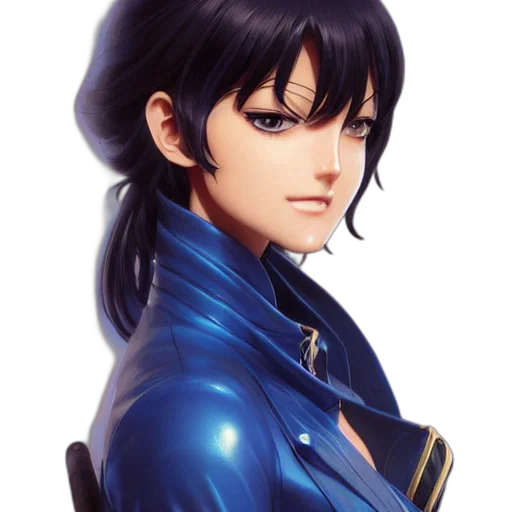 face, staff, jacket, anime transparent PNG cut-out