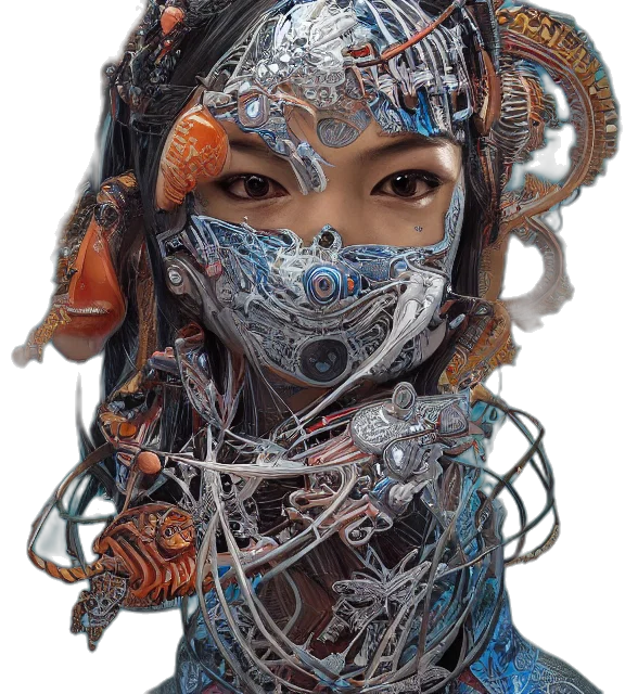 mask, face, robot, jewelry transparent PNG cut-out