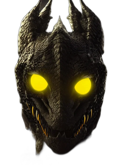 dragon, mask, creature, animal transparent PNG cut-out