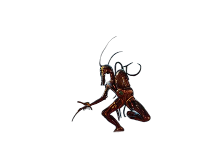 creature, animal, robot, staff, concept art, 3d render, pixel art, fantasy art transparent PNG cut-out