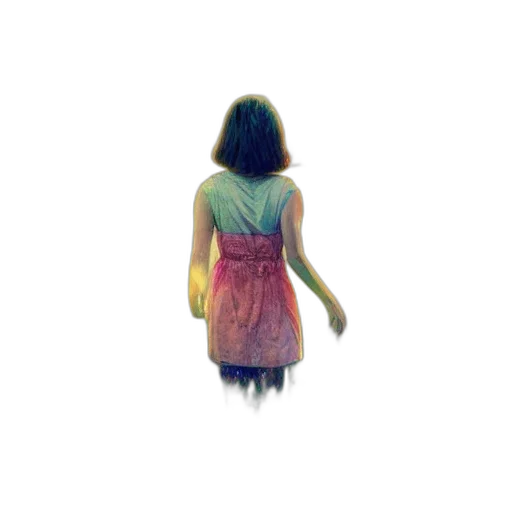 dress, creature, hair, face transparent PNG cut-out