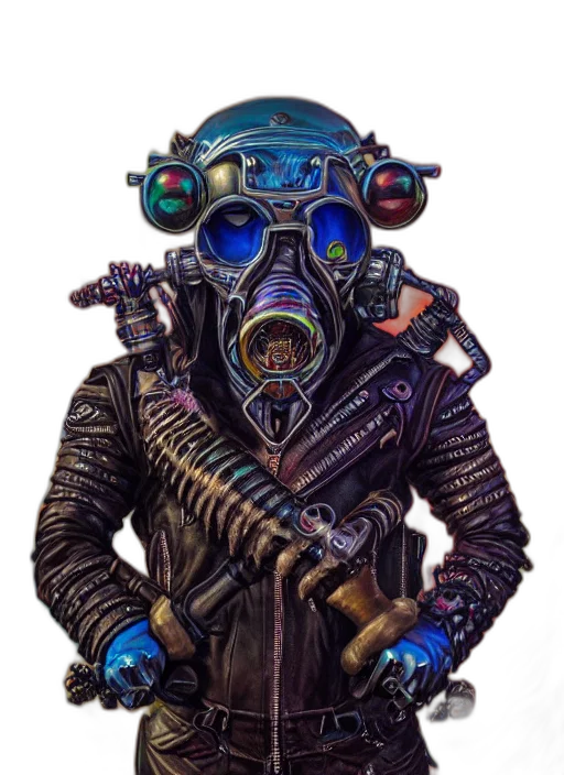 mask, robot, jacket, face transparent PNG cut-out