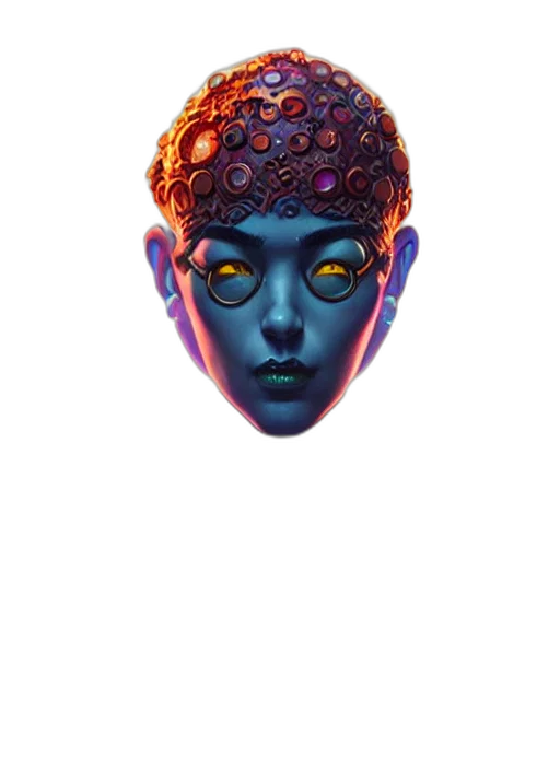 mask, face, crown, robot transparent PNG cut-out