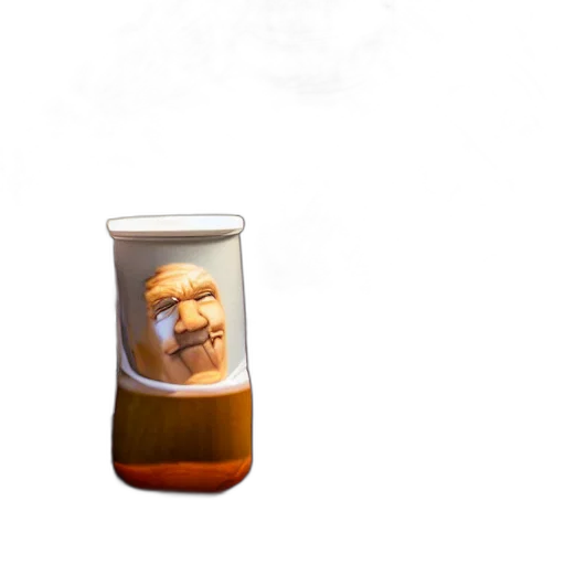bottle, face, mask, staff transparent PNG cut-out
