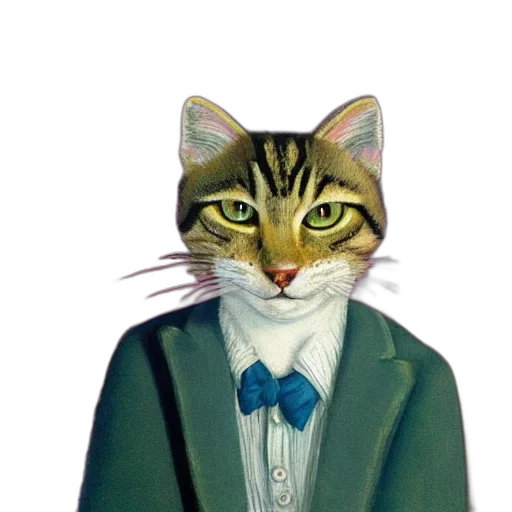 staff, jacket, animal, photorealistic transparent PNG cut-out