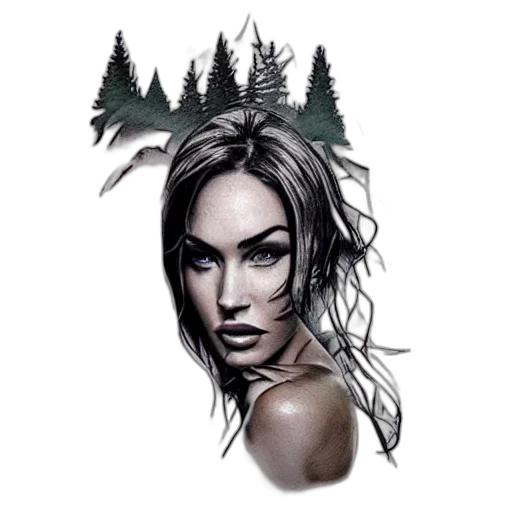 face, fantasy art, photorealistic, concept art transparent PNG cut-out