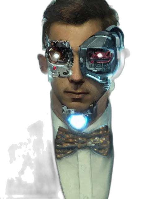 robot, face, mask, staff transparent PNG cut-out