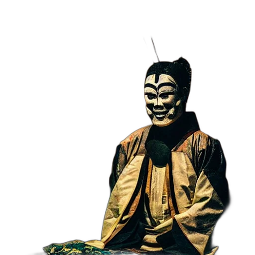 mask, jacket, face, robot, concept art, photorealistic, 3d render, forest transparent PNG cut-out