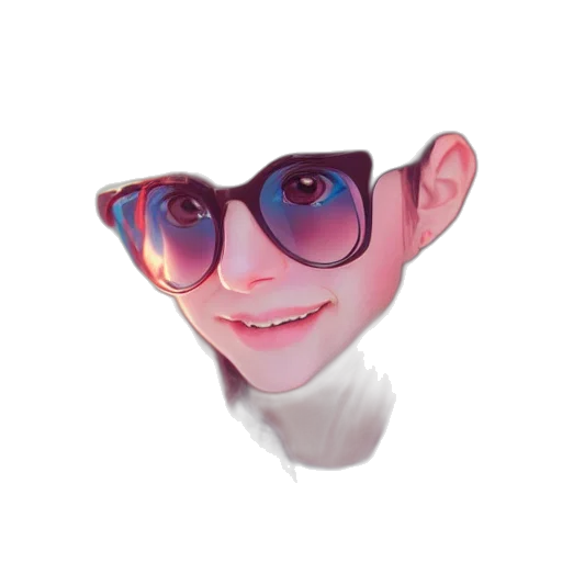 mask, face, creature, staff, 3d render, vaporwave, photorealistic, cartoon transparent PNG cut-out