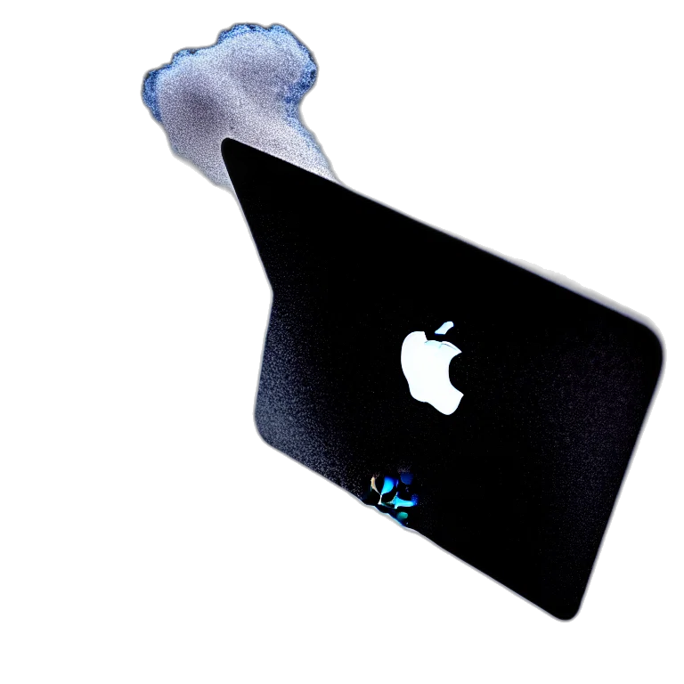 hat, umbrella, crown, staff, 3d render, vaporwave, portrait, macbook transparent PNG cut-out