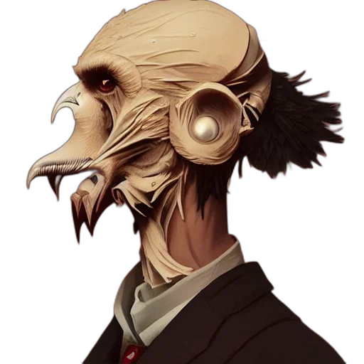 mask, face, staff, creature transparent PNG cut-out