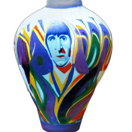 bottle, photorealistic, oil painting, vase transparent PNG cut-out