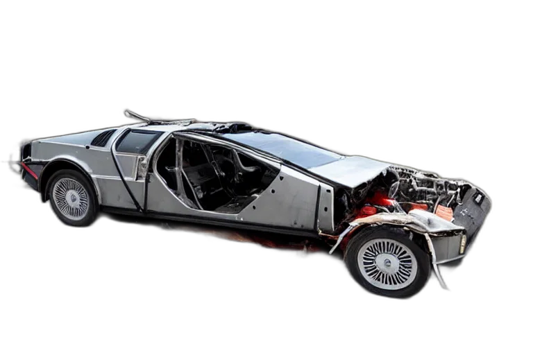 car, concept art, cyberpunk, 3d render transparent PNG cut-out