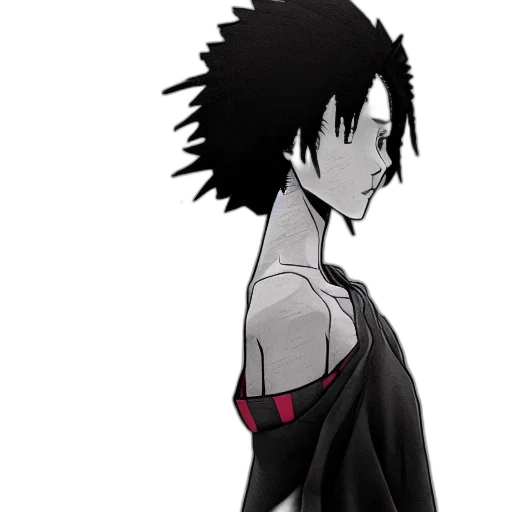 dress, mask, creature, hair, concept art, anime, cartoon, pixel art transparent PNG cut-out