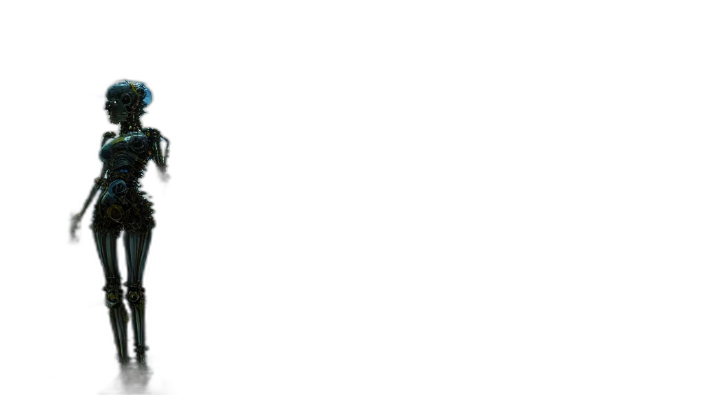 robot, staff, animal, mask, photorealistic, 3d render, concept art, pixel art transparent PNG cut-out