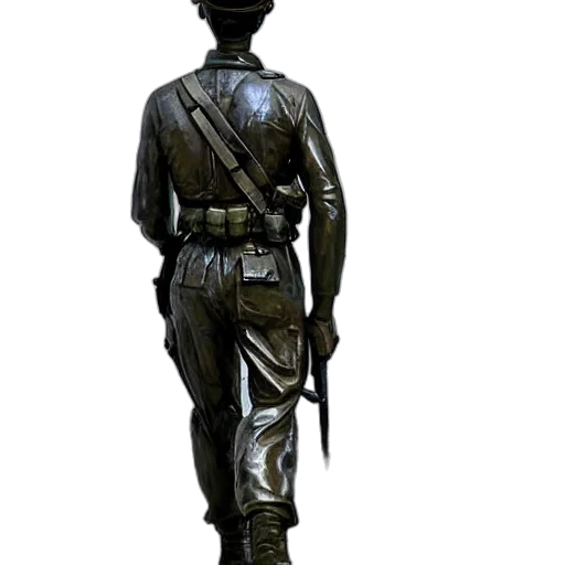 staff, sword, weapon, jacket, 3d render, concept art, photorealistic, soldier transparent PNG cut-out