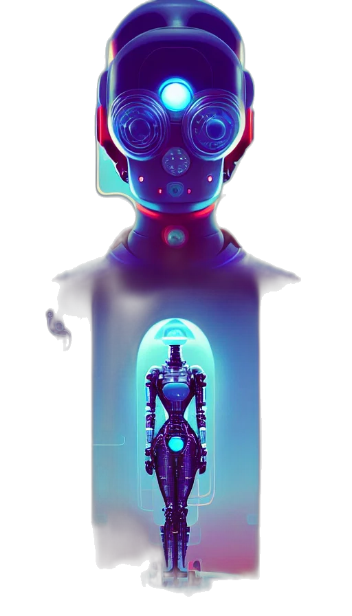 robot, bottle, mask, concept art transparent PNG cut-out