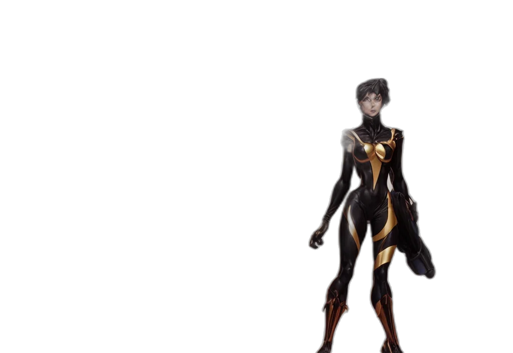 robot, staff, concept art, 3d render transparent PNG cut-out