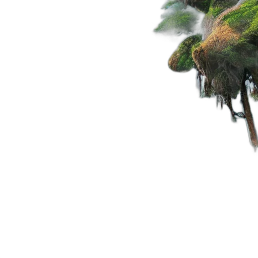 tree, dragon, hair, creature transparent PNG cut-out