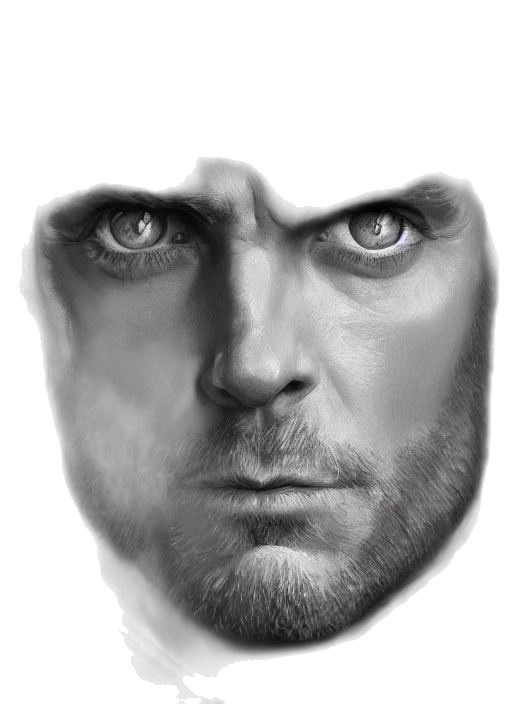 face, photorealistic, pencil sketch, comic book art, fantasy art, highly, detailed, oil transparent PNG cut-out
