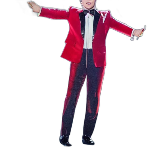 jacket, staff, robot, creature, 3d render, concept art, cartoon, red transparent PNG cut-out