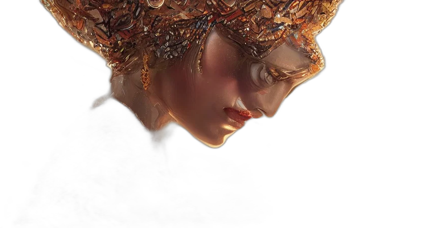 face, crown, mask, jewelry transparent PNG cut-out