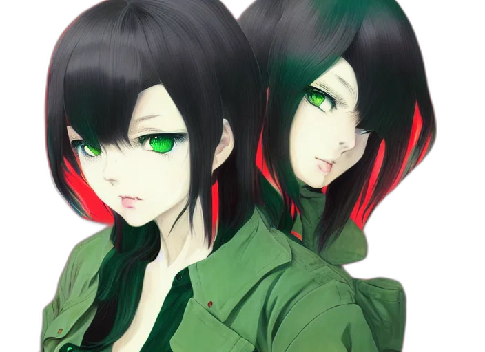 anime, photorealistic, concept art, 3d render transparent PNG cut-out