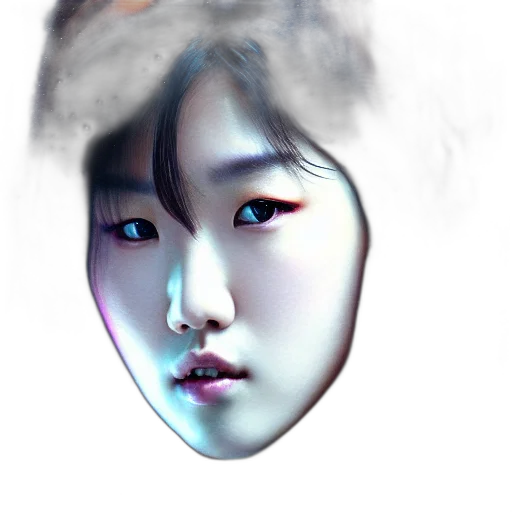 face, mask, creature, photorealistic transparent PNG cut-out